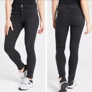 Athleta Sculptek Ultra Skinny Jeans Zip Hem